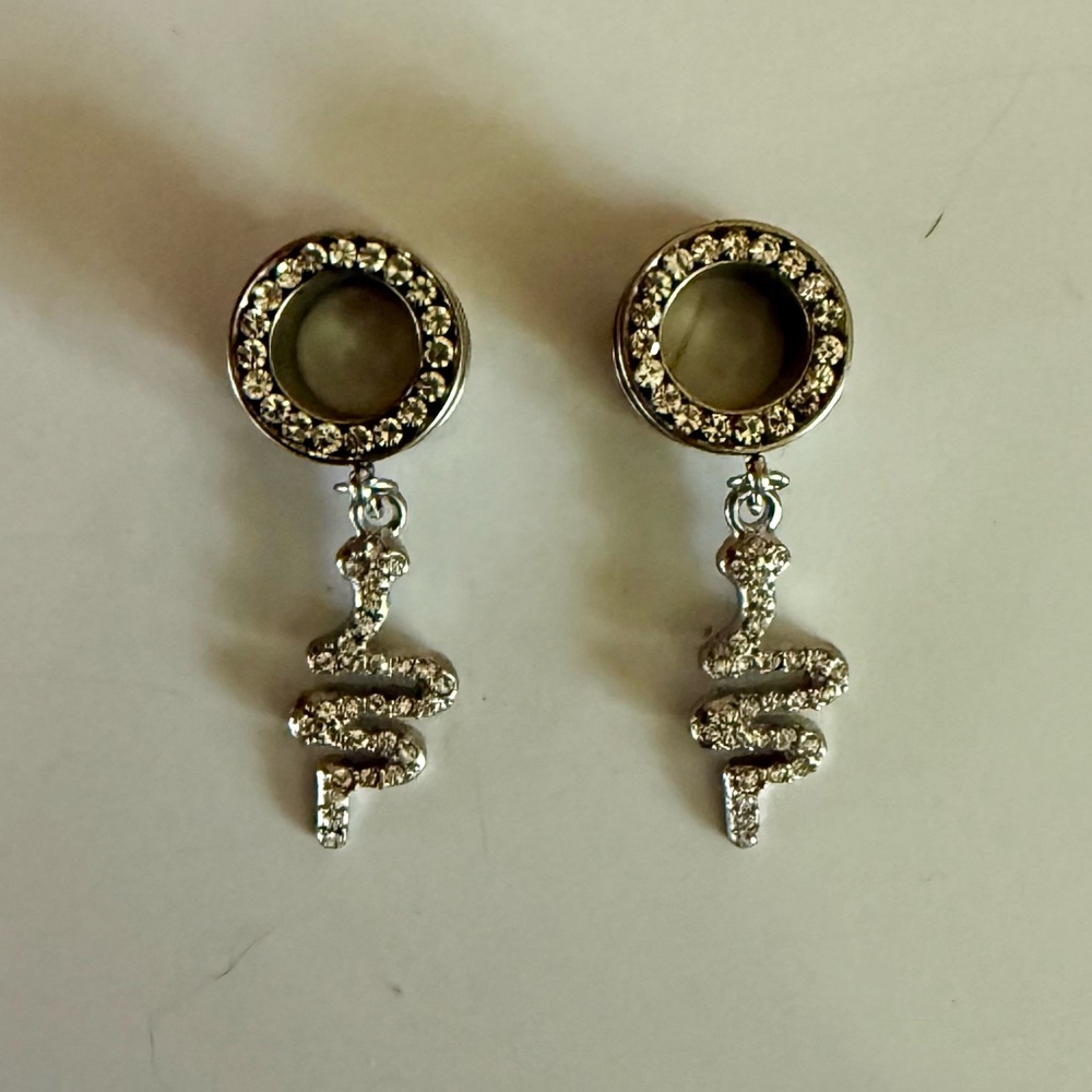 Snake Silver Dangle Tunnels
